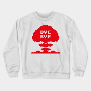 Mushroom Cloud (red, pixellated) Crewneck Sweatshirt